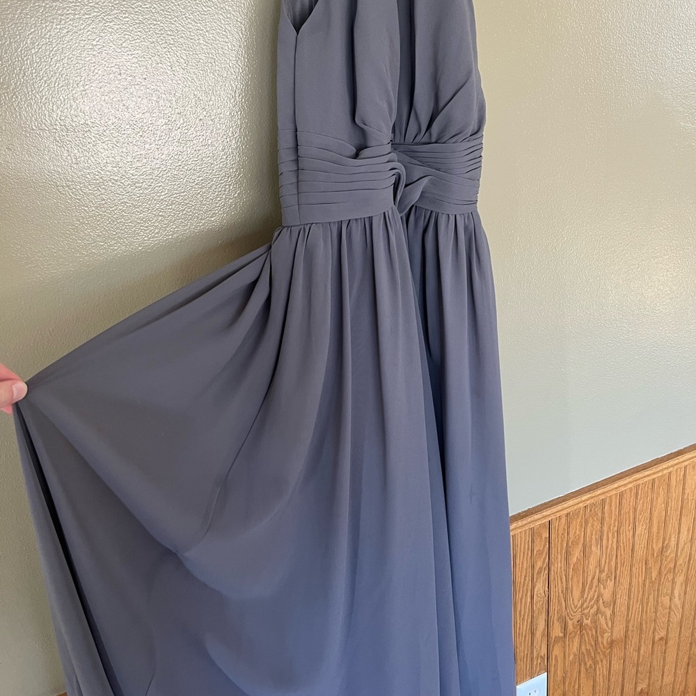 Flowy Gray Prom Dress